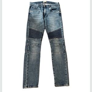 Zara Boys Moto Skinny Jeans Blue Washed Size 13–14
